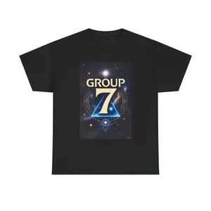 Black Cosmic Group 7 Unisex Heavy Cotton-=%2= Tee=%2= Perfect for Space Lovers Graphic-=%2= Tee=%2= Casual Wear Gifts for Teens Astronomy Fans