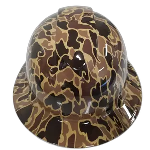 Old School Duck Hunting Camo - Custom Hydro Dipped Full Brim Hard Hat