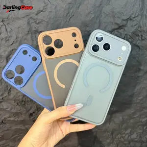 Darlingcase Magnetic for iPhone 17 Pro Max Case Compatible with Magsafe Full Camera Protection Translucent Matte Military Grade Shockproof Anti Fingerprint Phone Cover Wine Red 2025