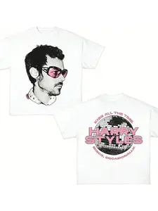 Harry Styles' 2026 Double-sided Concert T-Shirt for Tour - Soft, Breathable, High-Quality, Casual, Trendy Y2K Style