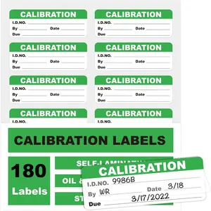 Self-Laminating Labels,  Write-On Adhesive Stickers for NIST & ISO-9000 Calibrations, Pack of 180
