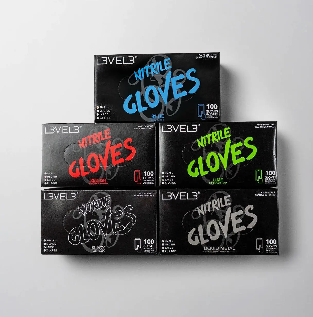 Nitrile Gloves 5-Pack Single Color Pick & Choose