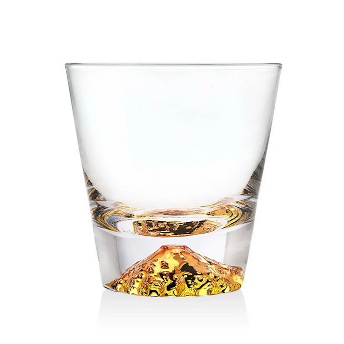 212 MAIN Crystal Glassware - 4-Piece 9 oz Sierra Double Old Fashioned Whiskey Glass Set, Kitchen Drinkware Accessory for Gifting, Compatible with Frames, Candlesticks, Tea Sets, Whiskey Glass Gift