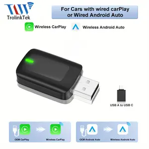 Upgrade Your Car to Wireless CarPlay - 2-in-1 Adapter for iPhone & Android - Plug & Play - Compatible with 2015+ Cars