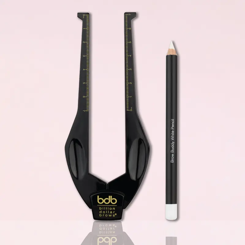 Billion Dollar Beauty Brow Buddy Kit with Ruler for Makeup Application