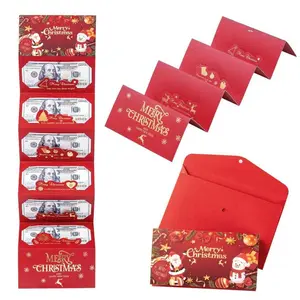Christmas Cash Gift Envelope, Surprise Money Clip for Men and Women, Cartoon Greeting Card, Fantasy Theme, Money Clip, Creative Cash Gift Wallet, Unique Multifunctional Cash Box for Any Recipient, Cash Envelopes