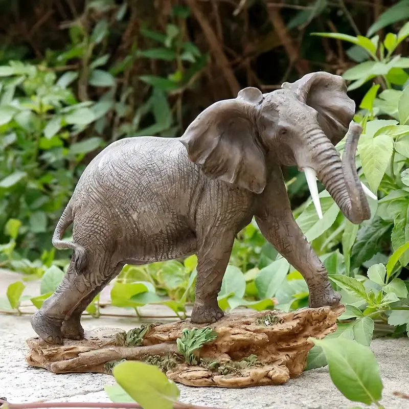 Elephant Statue - Realistic Design with Detailed Features, Ideal for Home Decor and Collectors, Perfect for Displaying in Living Rooms and Offices