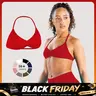[SIZE UP 1] DENFY Impact Strappy Bra Gymwear Fitness Halter Sports Bra Open Back Padded Sportswear Gym Workout Women Seamless Tank Tops Low Impact Gym #BackToSchool
