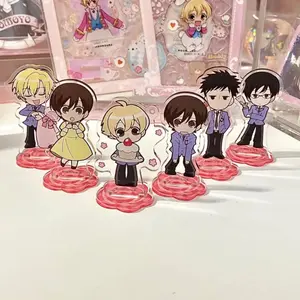 6pcs/set Japan Anime Figure Ouran High School Host Club Cute Stand Model Desk Car Decoration Fans