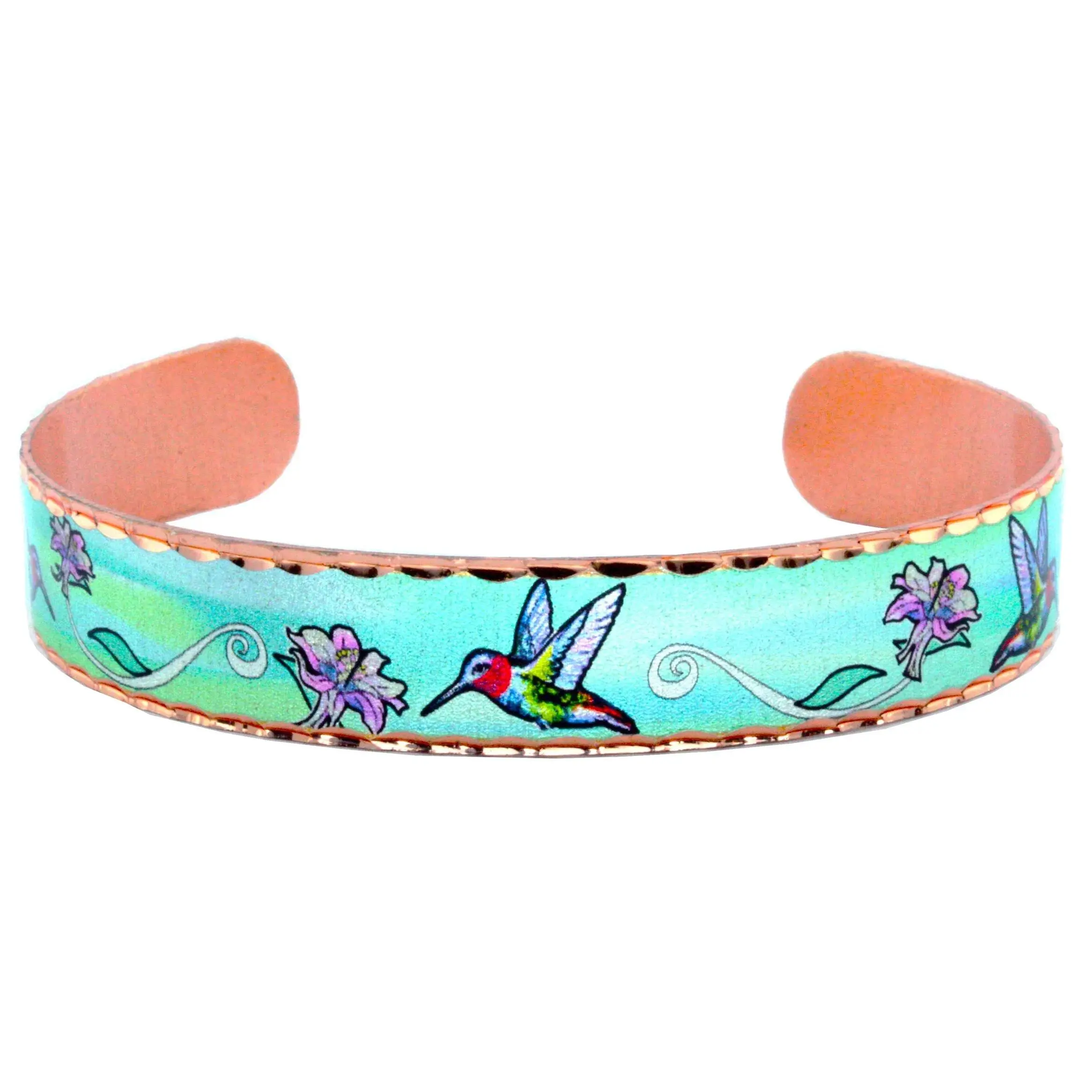 Hummingbird Copper Jewelry - Bracelet and Earrings