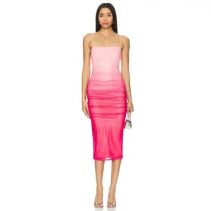 superdown Lauryn Midi Dress in Pink Ombre