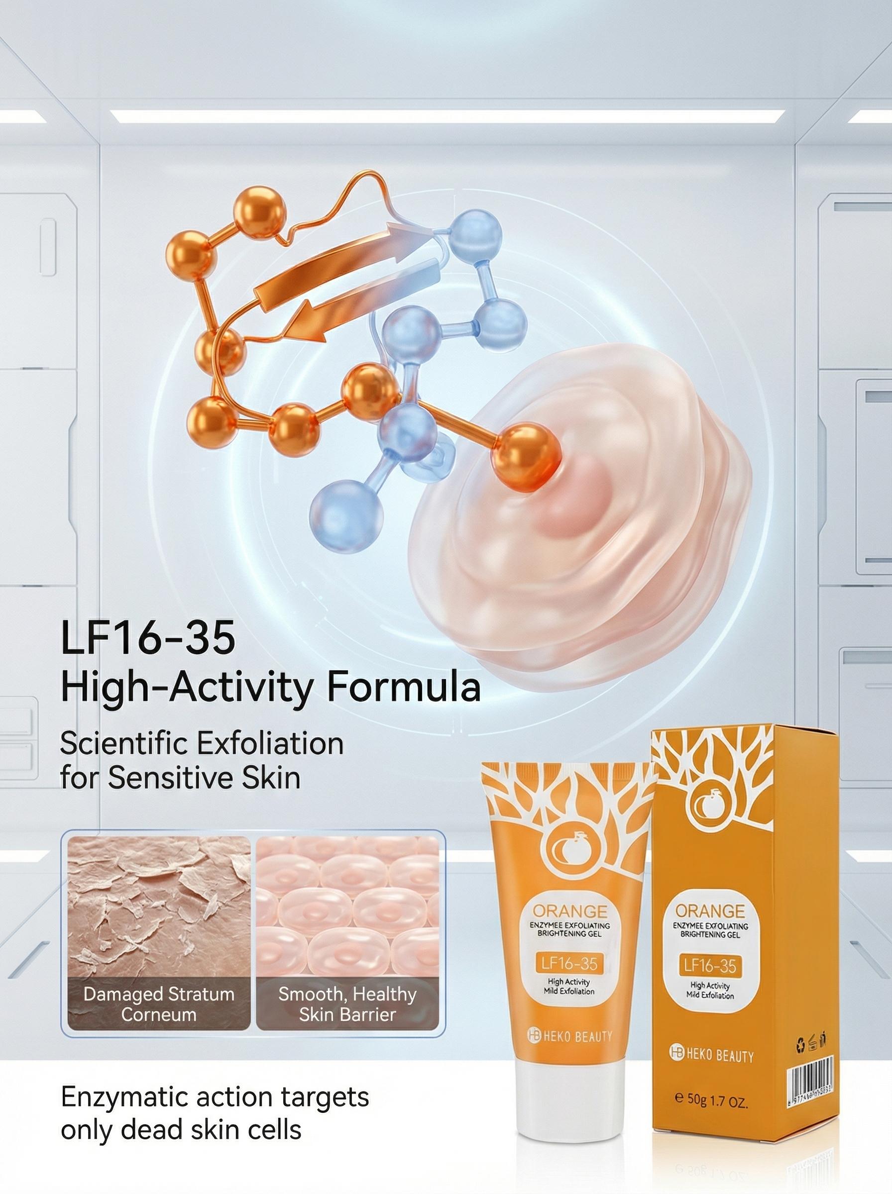 Orange Exfoliating Gel, Moisturizer Face Body Scrub Gel,Deep Cleansing Moisturizing Facial Exfoliator,Natural Orange Peeling Gel Face Scrub，Halloween gift