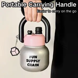 Insulated Water Bottle with Straw Cute Coffee Mug for Sports, Travel, and School Coffee Cups Suitable for Both Hot and Cold, Stainless Steel Sports Water Bottle with Silicone Straw ,Wide MouthReusable, leak-proof and BPA-free, Summer