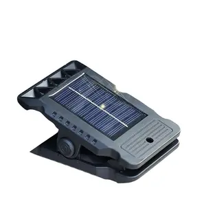 Solar Powered Motion Sensor Clip-On Light, Portable Outdoor Camping LED Lamp, Adjustable Clamp Yard Light, Emergency Home Security