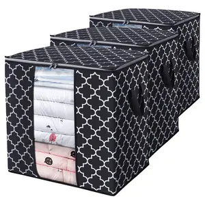 Storage Bags, Large Capacity Non-Woven Quilt Storage Bag, Moisture-Proof Closet Organizer for Clothes & Bedding