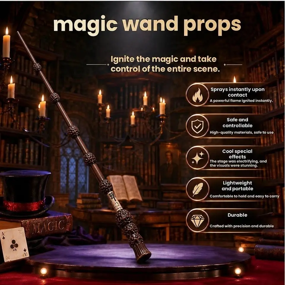 Halloween Fireball Wizard Role-Playing Wand – Interactive Cosplay Prop, Fun Fantasy Toy for Themed Costume Parties and Collectors
