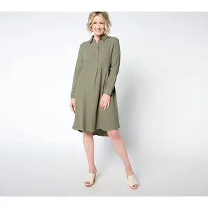 Joan Rivers Regular Marshmallow Gauze Pullover Dress