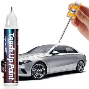 Touch Up Paint Pen for Cars, Car Paint Scratch Repair, 2-In-1 Car Touch Up Paint Fill Paint Pen, Quick & Easy Solution to Repair Minor Automotive Scratches 0.8 fl oz (Silver)