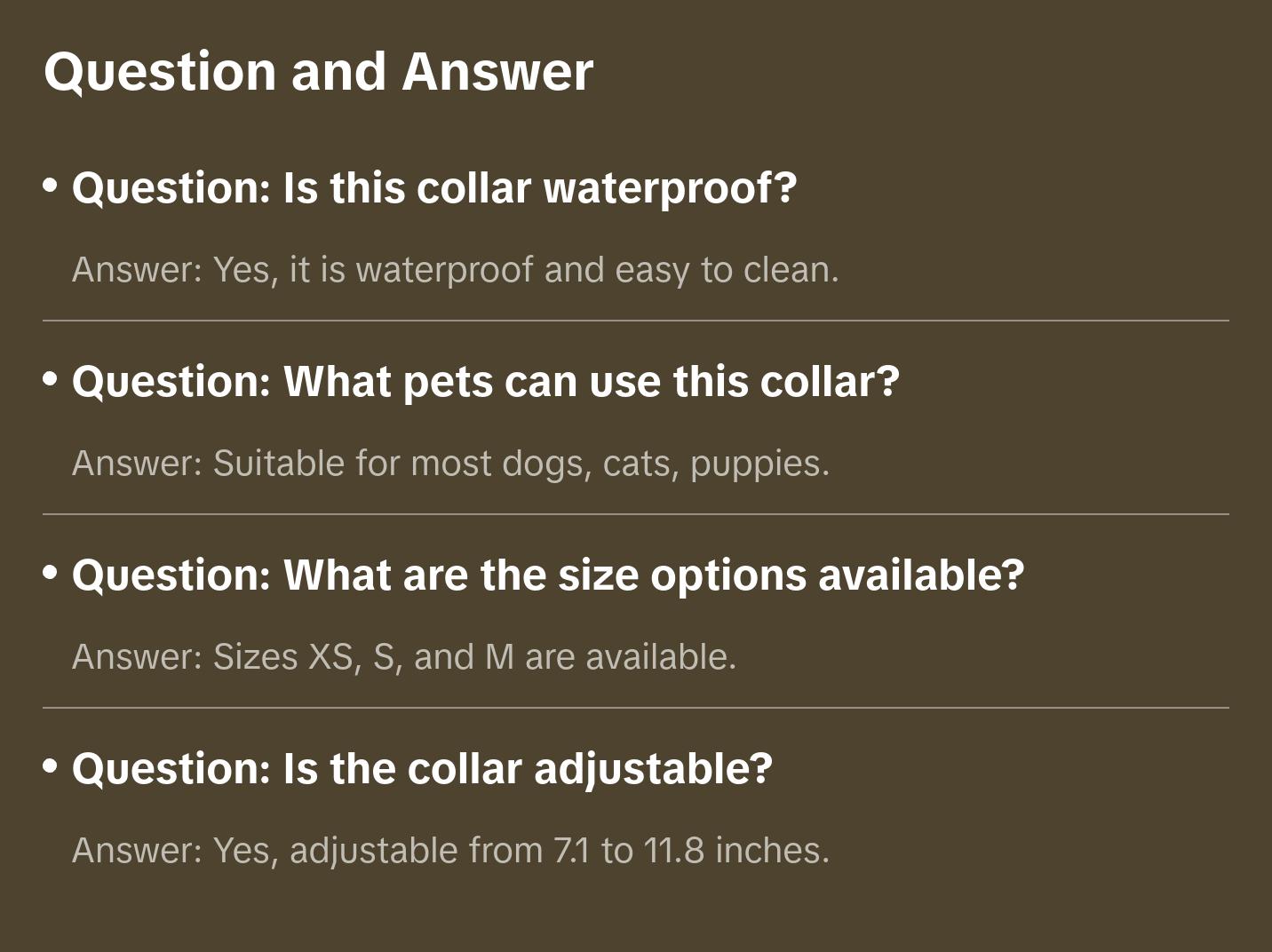 Collar Waterproof Faux Leather Pet Collar with Gps