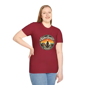 Sober Soul Co Logo Men's T-Shirt, Elegant Aesthetic Apparel for Casual Day Wear, Serenity T-Shirt