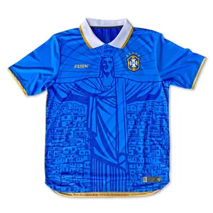 Brazil Redeemer 94 Away Jersey – Retro 1994 Brazil Inspired Football Shirt – Christ the Redeemer Soccer Jersey – Vintage Streetwear Fan Kit