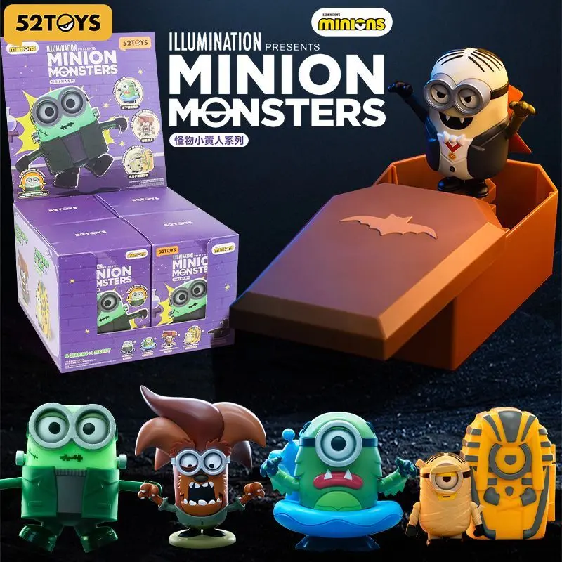 Monster Theme Figurine Blind Box Halloween Cute Character Collectible Mystery Toy Ornament Gift