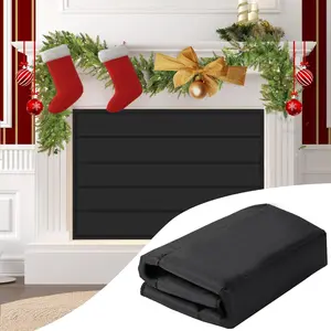 Magnetic Fireplace Cover Blocker Blanket Stops Heat Loss Indoor Draft Stopper Save Energy for Iron Fireplace Frame (39"x32")