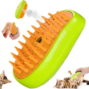 Pet Steam Brush, Multifunctional 3 In1 Cat Dog Steam Grooming Brush, Cat Dog Pet Hair Removal Comb