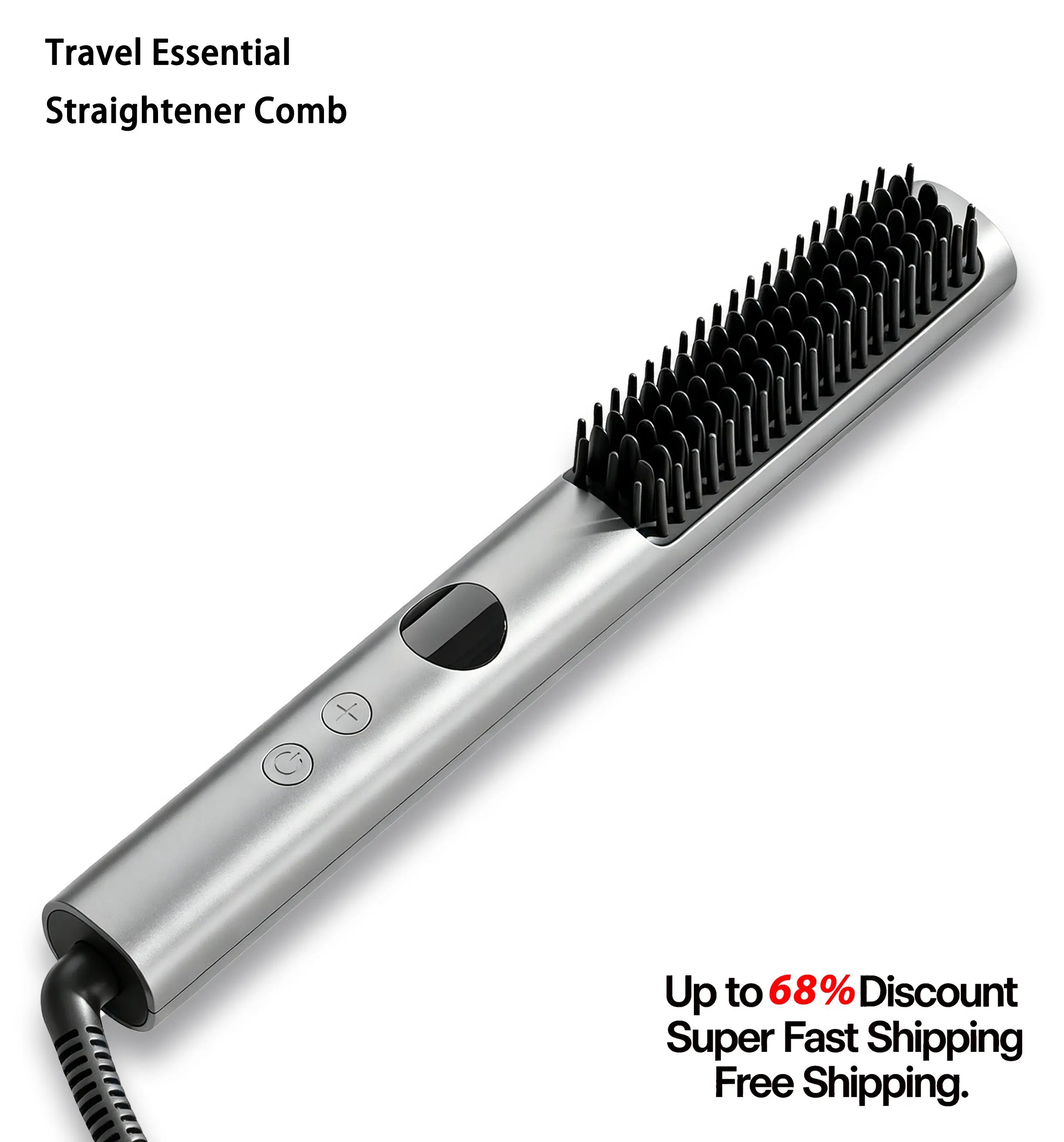Women's 2-in-1 Thermal Hair Styler - Professional PTC Ceramic Appliance with Curling Curler, Straightening Capability, Adjustable Temp, 30s Fast Heat for Bouncy Curls, Blowout at Home Hair Goals
