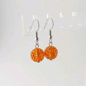 Chakra Disco Dangles Creativity Orange Beaded Earrings for Women Fashion Jewelry simple style