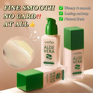 Aloe Vera Liquid Foundation - Hydrating, Smooth& Lightweight Formula, Available in Natural & IvoryShades, Long-Lasting Natural Makeup, PoreConcealing, Non-Caking, Suitable for All SkinTones, Provides Fresh & Weightless Skin Finish