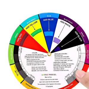 Color Mixing Wheel for Artist and School Learning Guide Art Class Teaching Tool Art Drawing Supplies Art Materials