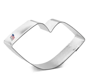 Lips Cookie Cutter - 4" by 2.25" tin - Made in the USA - Ideal for Valentine's Day, Galentine's Day, Anniversaries, Bachelorette Parties & More