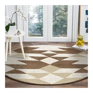 Ox Bay Southwest Hand-Tufted Wool Indoor Rug, 6' Round