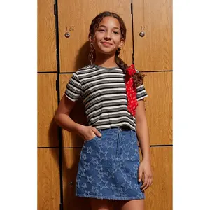 Pacsun Kids Star Denim Mini Skirt