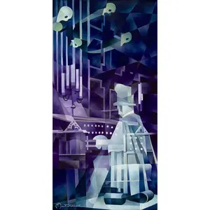 Disney World Walt Disney Fine Art Tom Matousek Signed Limited Edition of 195 on Canvas "The Organist"