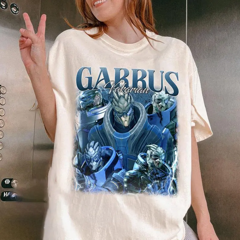 Vintage Garrus Vakarian Graphic Tee, Comfort Colors Unisex T-Shirt