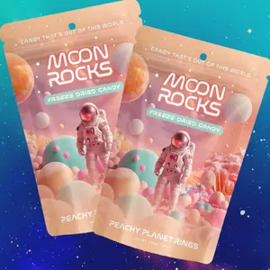 Moon Rocks Freeze-Dried Candy – Peachy Planet Rings: Crispy Peachy Rings That Explode With Flavor