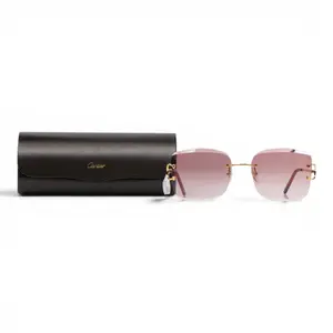 Pre-owned Cartier Sunglasses Gold Pink Lens T26031753