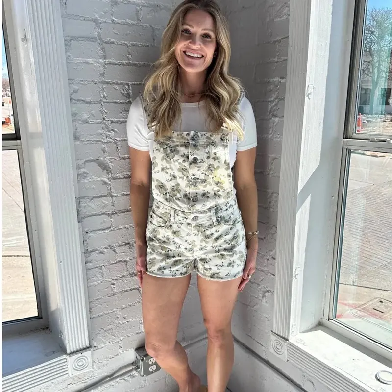 Rosie Floral Overall Shorts