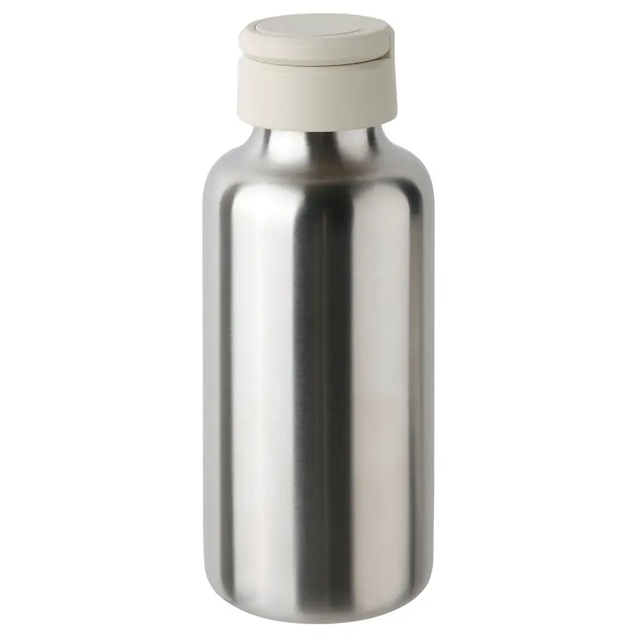 ikea ENKELSPÅRIG Water bottle, stainless steel/beige, 17 oz