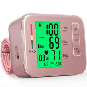 Pink Bp Cuff Upper Arm with 8.7”-16.5 inches Adjustable Automatic for Home Use,Automatic Arm type Elictronic BP monitor