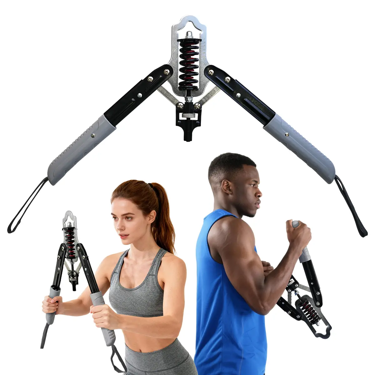 RELIFESPORTS Arm & Chest Trainer, Adjustable Hydraulic Spring Resistance Twister, Portable Exercise Equipment for Unisex Home Workouts