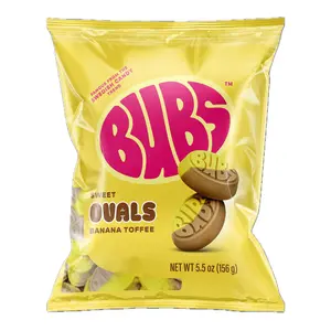 Swedish Bubs Sweet Ovals Banana Toffee 5.5oz Classic Nostalgic Sweet & Sour Delight Snack Swedish Candy Bonbon