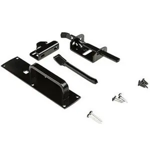 National Manufacturing & Spectrum Brands HHI 257814 Gate Thumb Latch, Black, Includes Screws, Right/Left