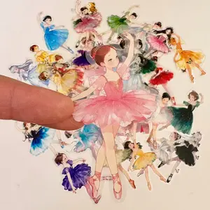 50PCS Pretty PVC Ballet Girl Stickers for Crafting & Decorating Durable & Versatile Design Ideal for Journals Planners & Gifts