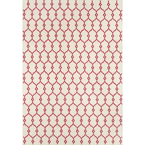 Contemporary Rectangle Area Rug, Ivory, 1'8" X 3'7"
