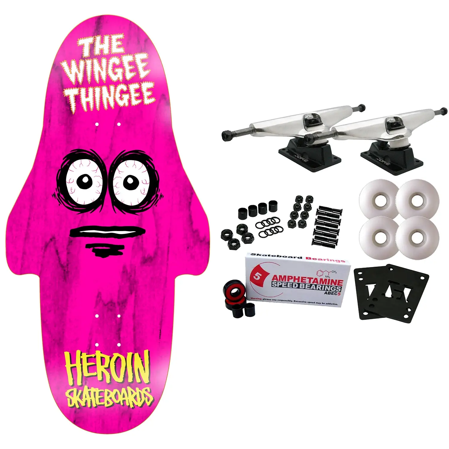 Heroin Skateboard Complete Wingy Thingee (Assorted) 15.25" x 31"