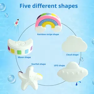 Children's rainbow bath bombs, rainbow bath bombs in various shapes, suitable as Easter basket filler toys for children and girls, for bubble baths