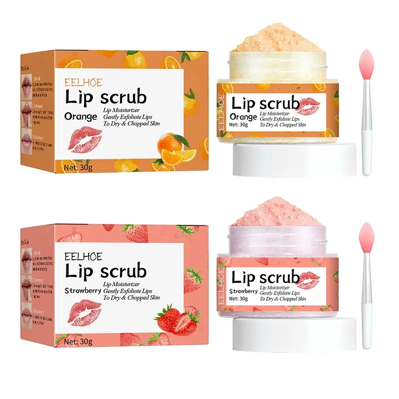 2counts Strawberry Lip Scrub Moisturizing Lip Care Smooth and Even Skin Lip and Corner Scrub